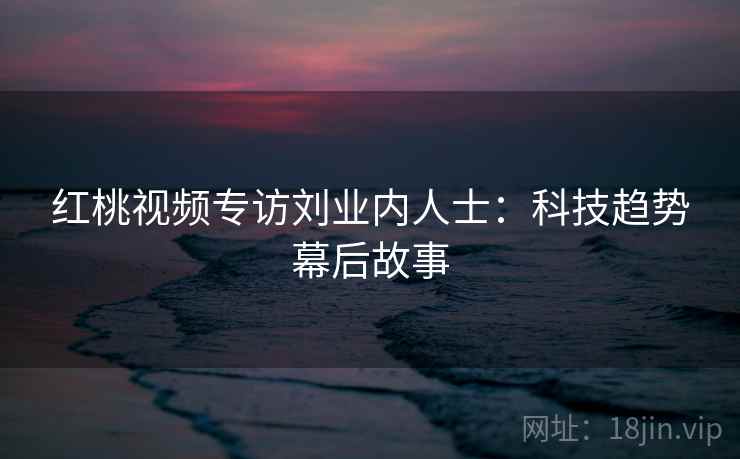 红桃视频专访刘业内人士:科技趋势幕后故事 红桃视频专访刘业内人士:科技趋势幕后故事